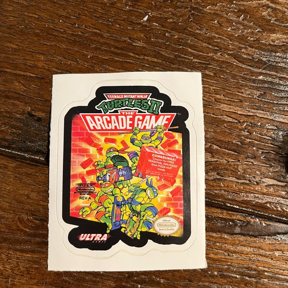 Teenage Mutant Ninja Turtles arcade game decal